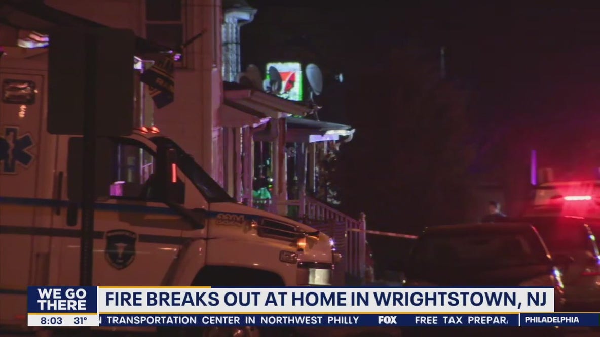 2 people escape to roof after fire breaks out at Burlington County home